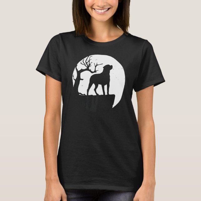 Rottweiler Hund Retro T Shirt (Framsida)