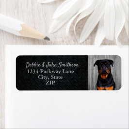 Rottweiler Hund Returadress Animal Cute Label Etikett