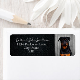 Rottweiler Hund Returadress Animal Cute Label Returadress Etikett