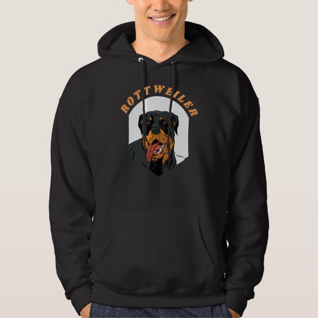 Rottweiler Hund Rotti Hoodie (Framsida)