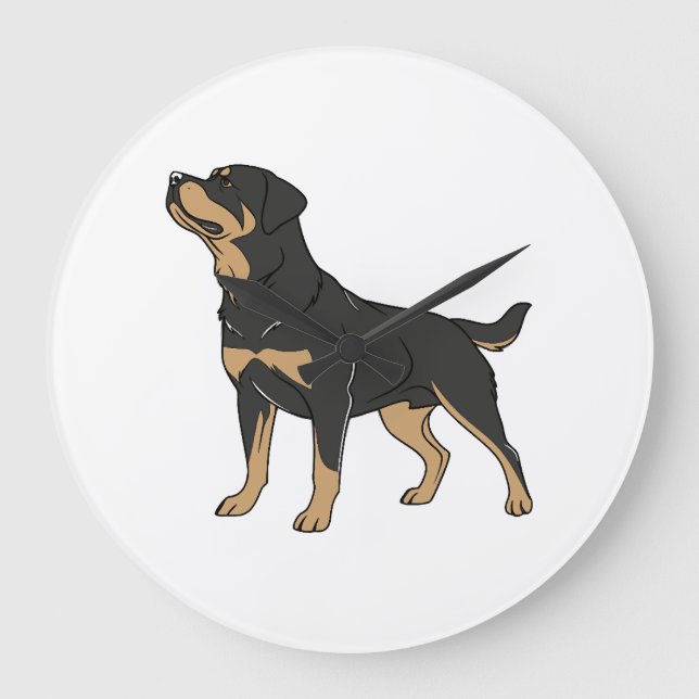 Rottweiler hund, Rottweiler hund stående Stor Klocka (Framsida)