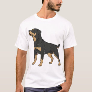 Rottweiler Hund, Rottweiler Hund Stående T Shirt