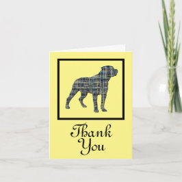Rottweiler Hund Silhouette Tack Greeting Card Kort