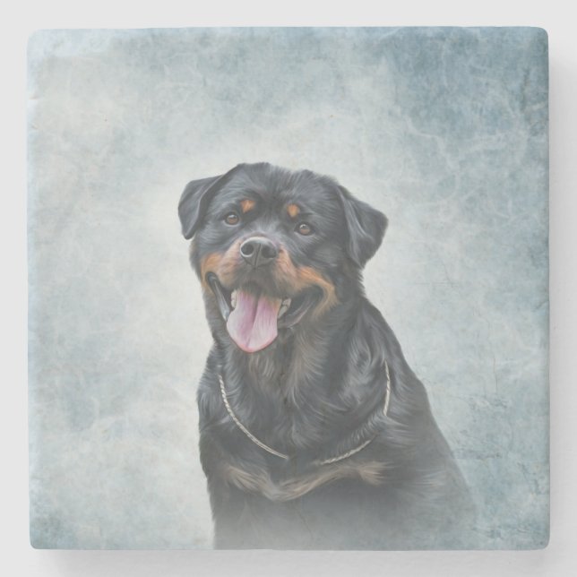 Rottweiler hund stenunderlägg (Framsidan)