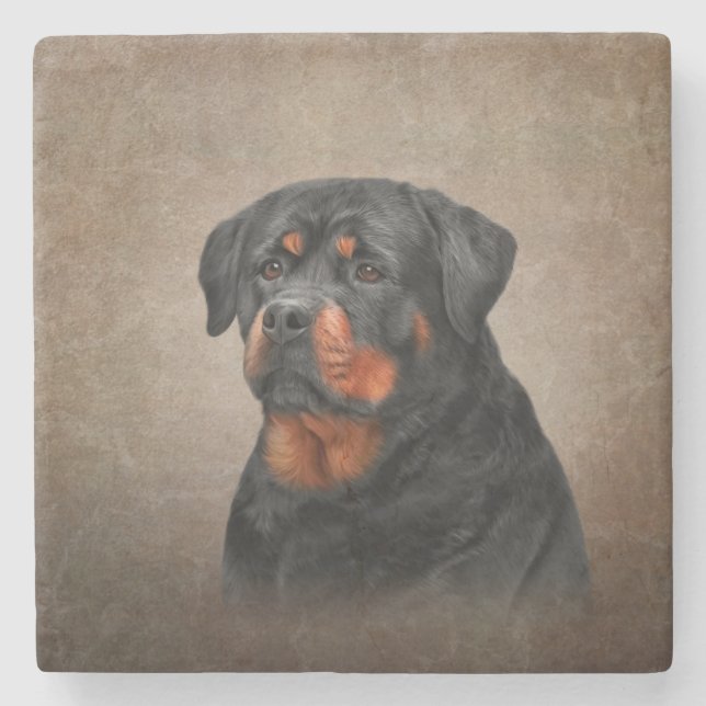 Rottweiler hund stenunderlägg (Framsidan)