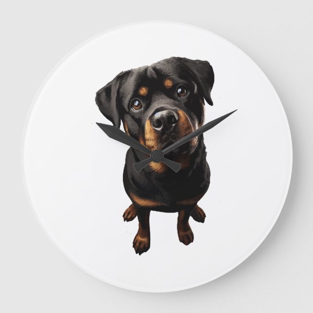 rottweiler hund stor klocka (Framsida)