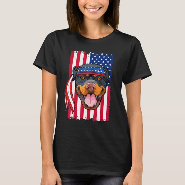 Rottweiler Hund T Shirt (Framsida)