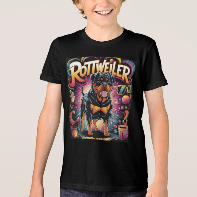 Rottweiler Hund T Shirt (Framsida)