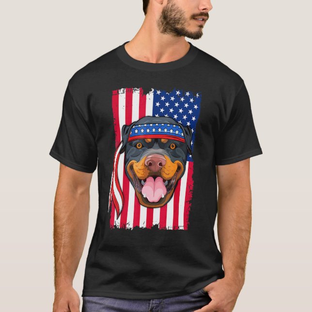 Rottweiler Hund T Shirt (Framsida)