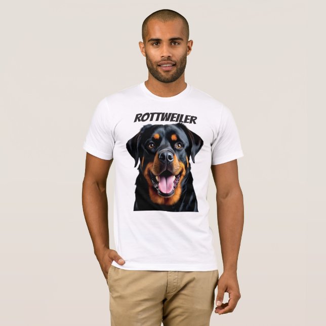 Rottweiler Hund T Shirt (Hel framsida)
