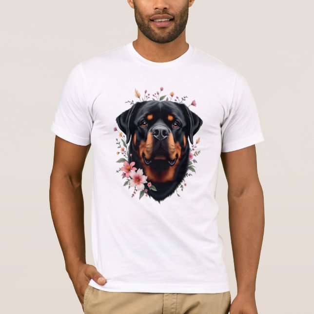 Rottweiler Hund T Shirt (Framsida)
