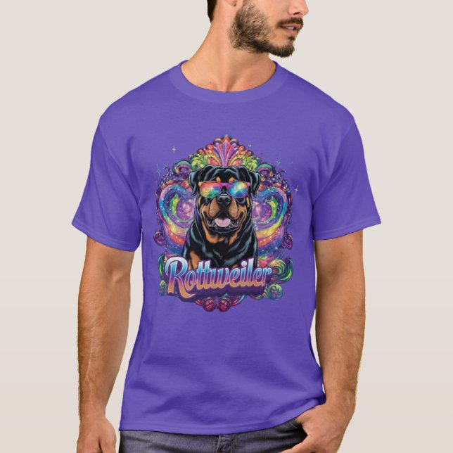 Rottweiler Hund T Shirt (Framsida)