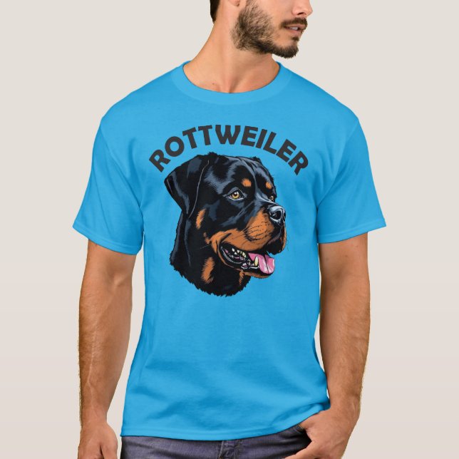 Rottweiler Hund T Shirt (Framsida)