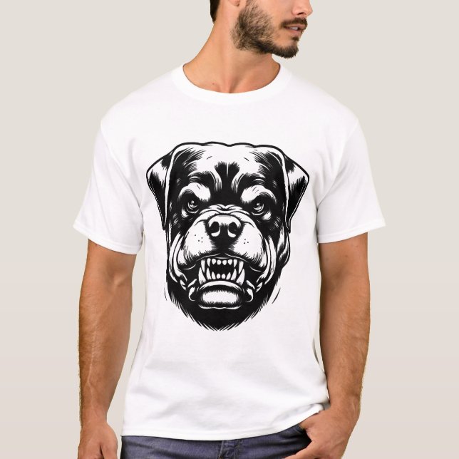 Rottweiler Hund  T Shirt (Framsida)