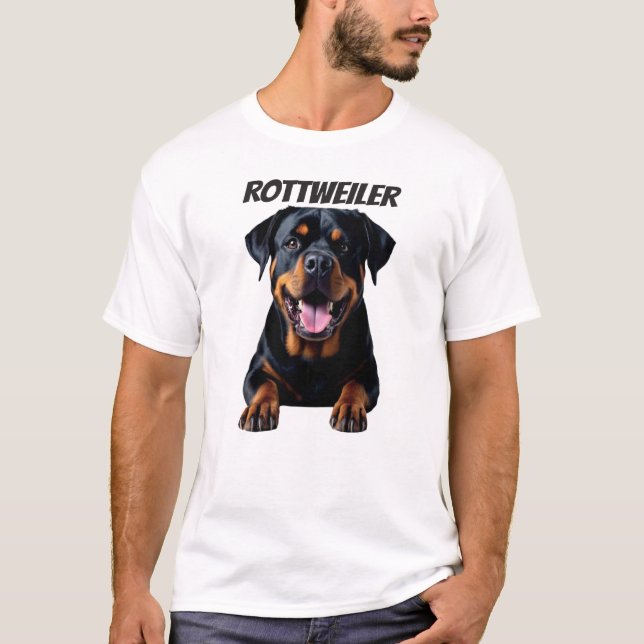 Rottweiler Hund T Shirt (Framsida)