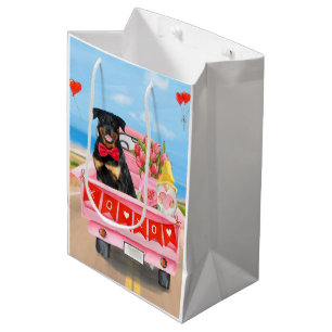 Rottweiler Hund Valentine Day Lastbil Hearts