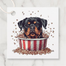 Rottweiler Hund vie Popcorn Bucket