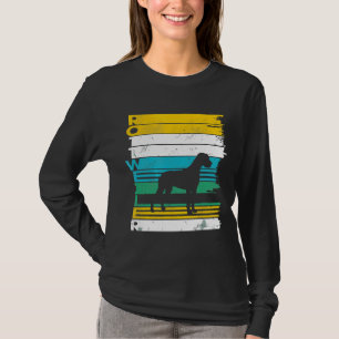 Rottweiler Hund Vintage Retro Silhouette Distress T Shirt