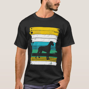 Rottweiler Hund Vintage Retro Silhouette Distress T Shirt