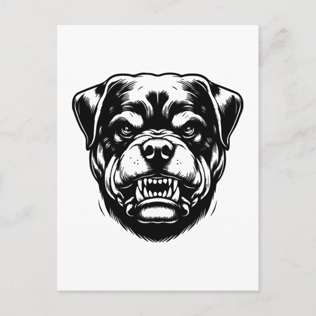Rottweiler Hund  Vykort (Framsida)