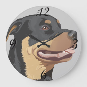 Rottweiler Hund Wall Clock Stor Klocka