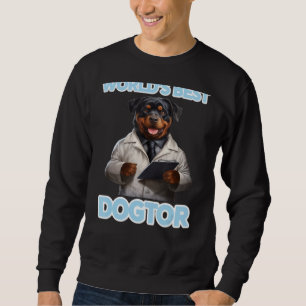 Rottweiler Hundägare Rottie Pappa Mamma World's Be Lång Ärmad Tröja