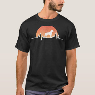 Rottweiler Hundälskares - Retro Sol Heartslag T Shirt