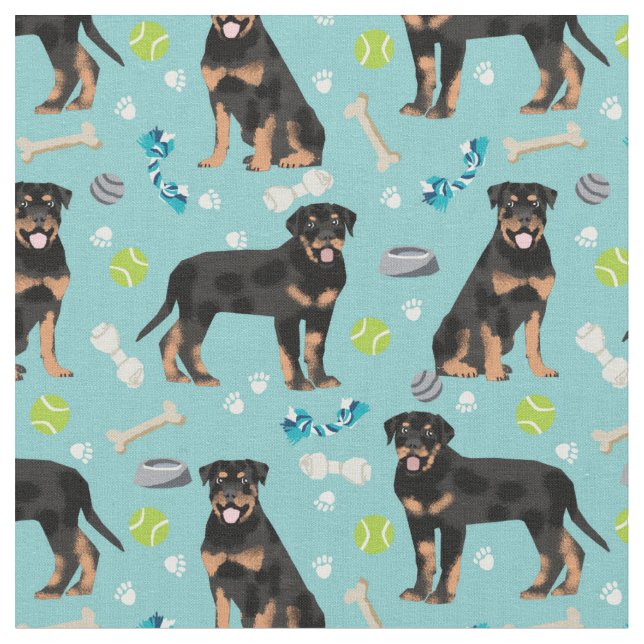 Rottweiler hundar och hund leksaker light blue tyg (Närbild)