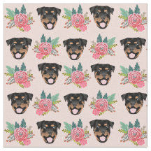 Rottweiler hundar rosa blommigt