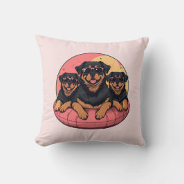 Rottweiler Hundar Sommar Bassäng Kudde