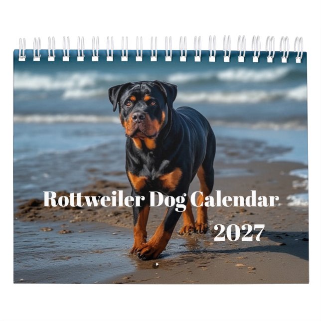 Rottweiler Hundar Väggkalender 2027 Kalender (Omslag)