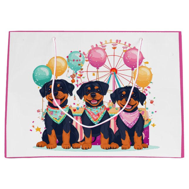 Rottweiler Hundar vid en karneval (Framsidan)