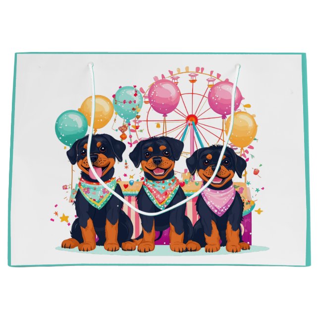 Rottweiler Hundar vid en karneval (Framsidan)