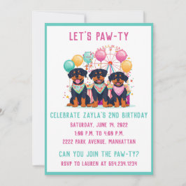 Rottweiler Hundar vid en karneval Inbjudningar