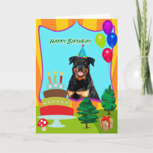 Rottweiler hundfödelsedag kort