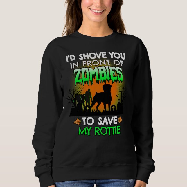 Rottweiler I D visar dig framför Zombies till S T Shirt (Framsida)