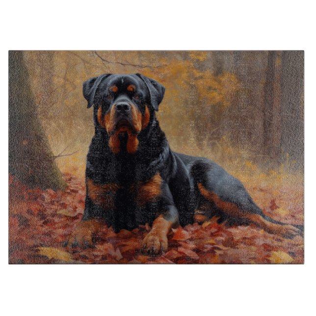 Rottweiler i Höst löv Fall Inspire (Framsidan)