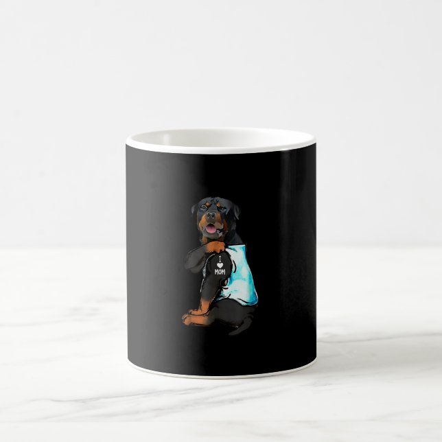 Rottweiler I Kärlek Mamma Tattoo Kaffemugg (Center)