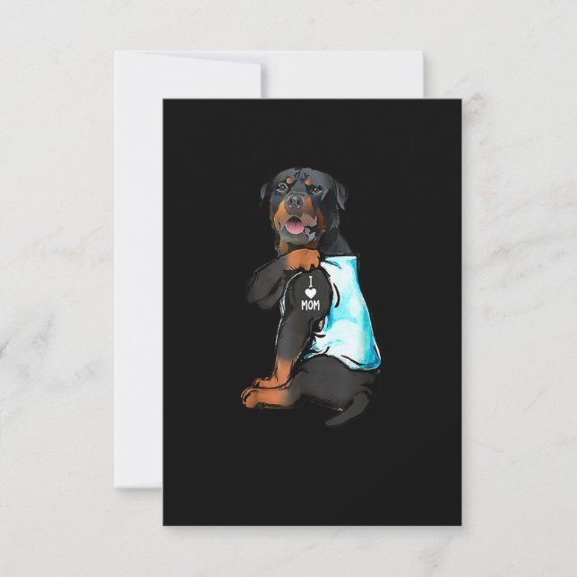 Rottweiler I Kärlek Mamma Tattoo OSA Kort (Framsida)