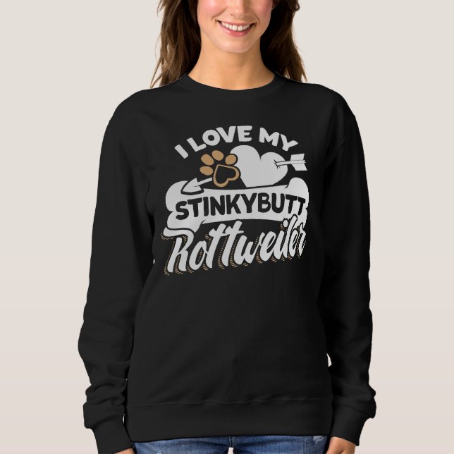 Rottweiler I Kärlek My Stinkyrumbut Hund 12 T Shirt (Framsida)