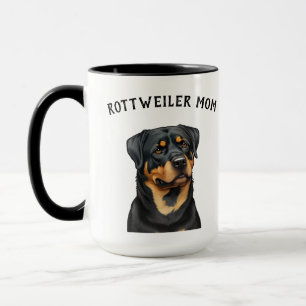 Rottweiler Illustration Cute Hund älskare Coffee M Mugg