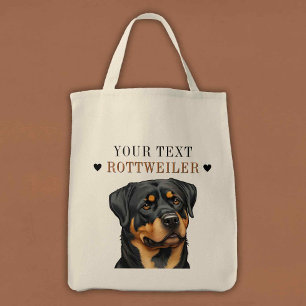 Rottweiler Illustration Doggy bag Kärlek Roligt Gi Tygkasse