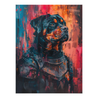Rottweiler In Armor Fototryck