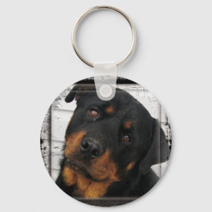 rottweiler-inramat nyckelring
