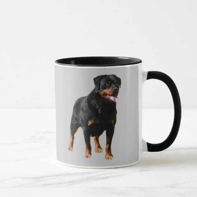 Rottweiler intelligens och lojalt och älska muggen mugg (Höger)