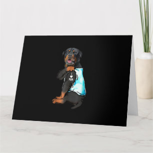 Rottweiler jag älskar mamma tatuering kort