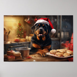 Rottweiler jul Cookies Festive Helgdag Poster