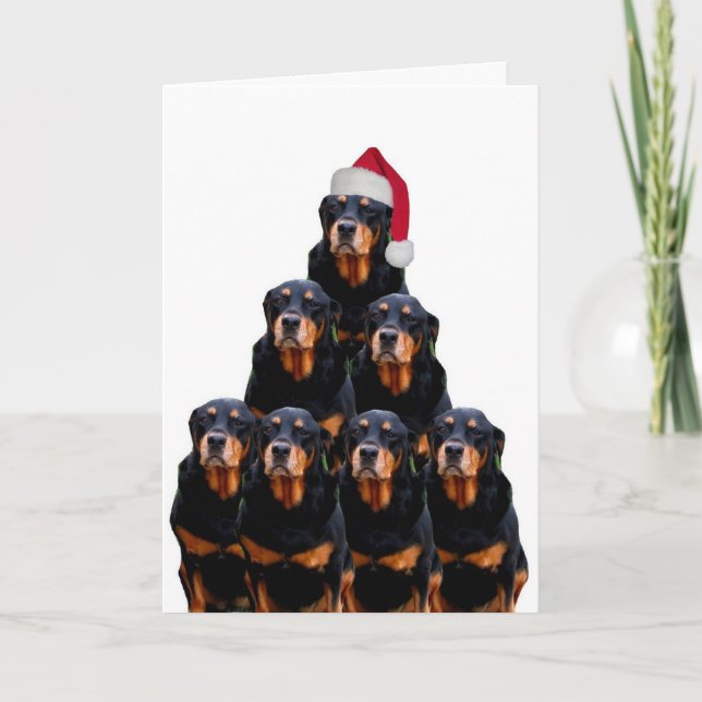 Rottweiler jul helgkort (Framsida)