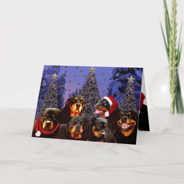 Rottweiler jul helgkort (Framsida)