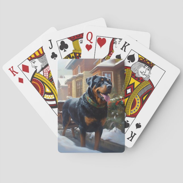 Rottweiler jul - helgsäsong casinokort (Baksidan)